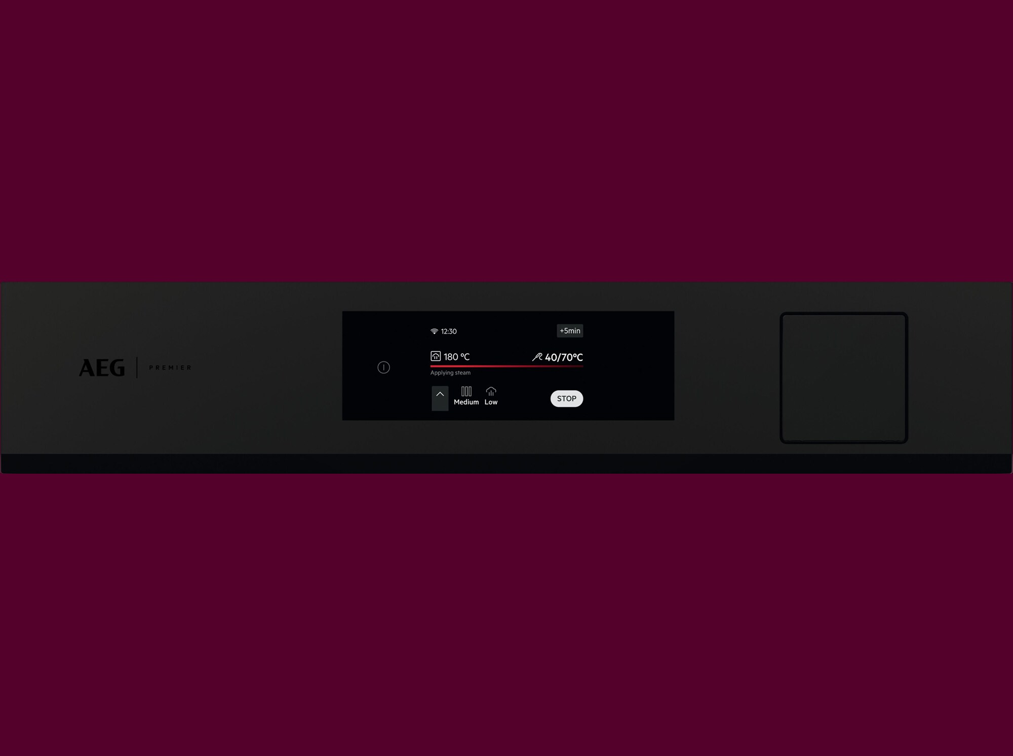 Cooksmart Touch display staat aan