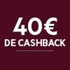 Recevez jusqu'à 40€ de cashback à l'achat de cet aspirateur. 